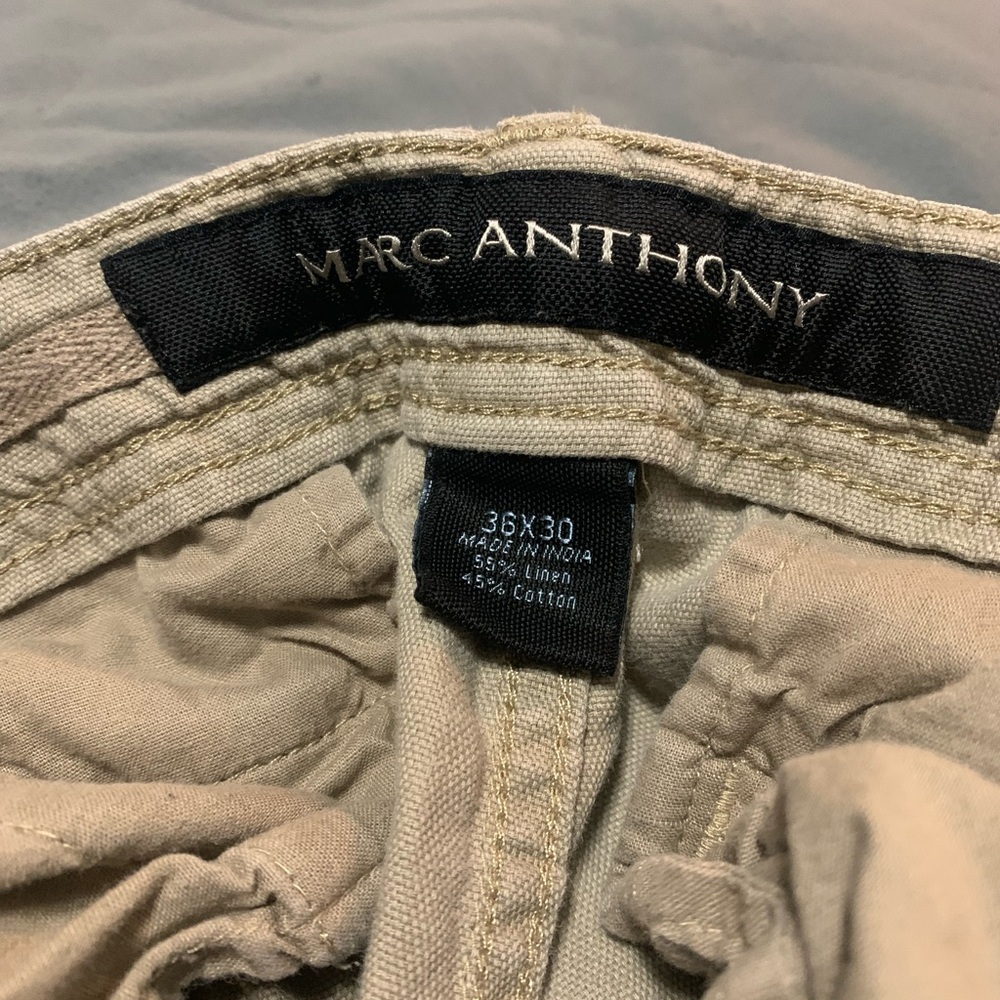 Marc Anthony Beige Linen-Cotton Pants